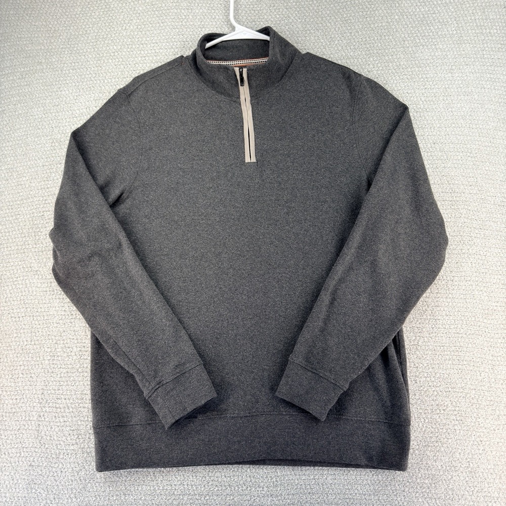 The Normal Brand Sweatshirt Mens Medium Gray 1/4 Zip Logo Long Sleeve Pullover